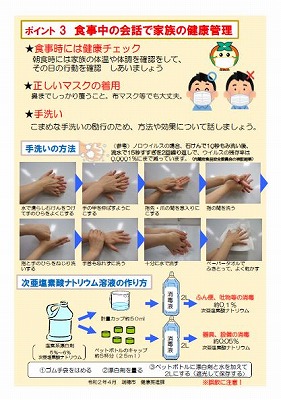 新型コロナウイルス感染症対策 食事編
